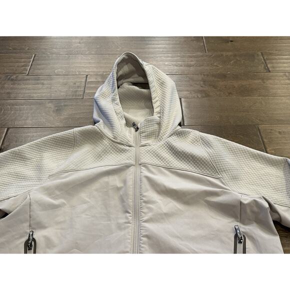 Under Armour Womens Cream X-Storm Waffled Full Zip Hooded Sweatshirt Size XL - Picture 4 of 10